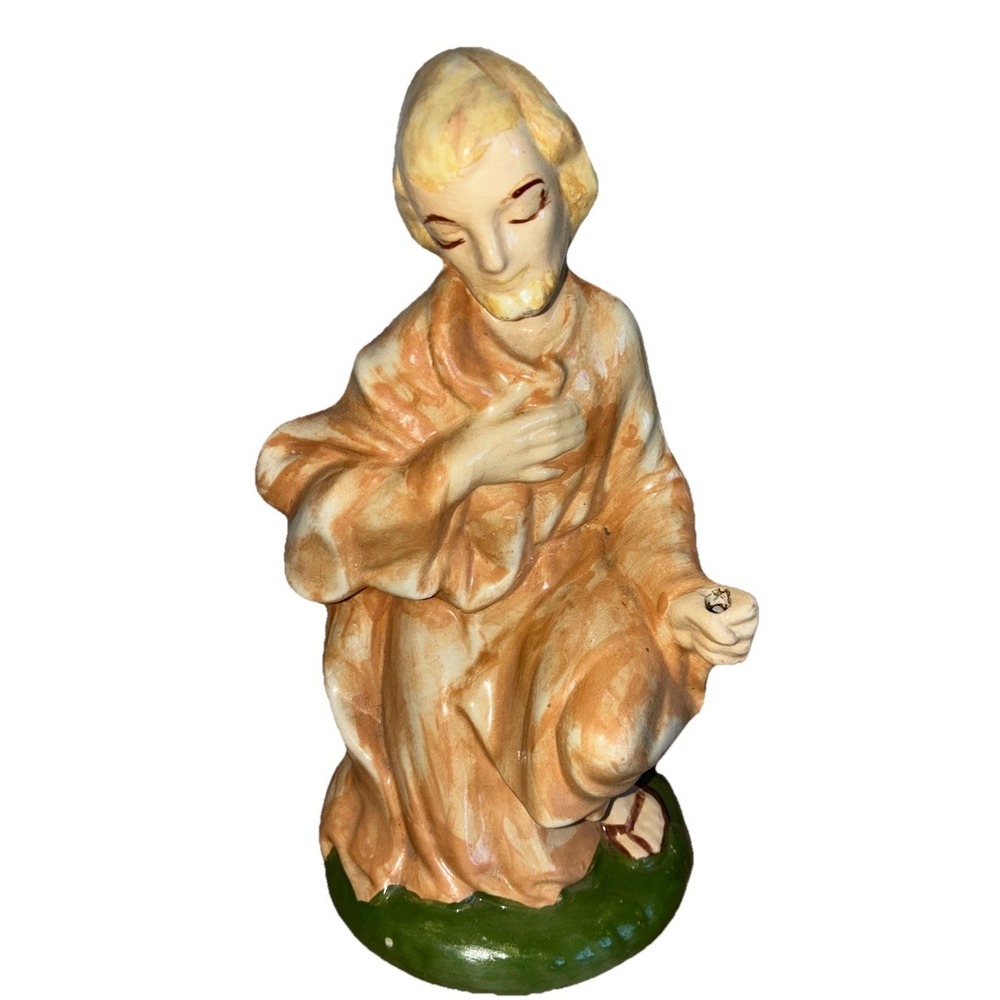 Ken Ocorr Joseph 9" Figure Ceramic Nativity MCM Vintage *flaws